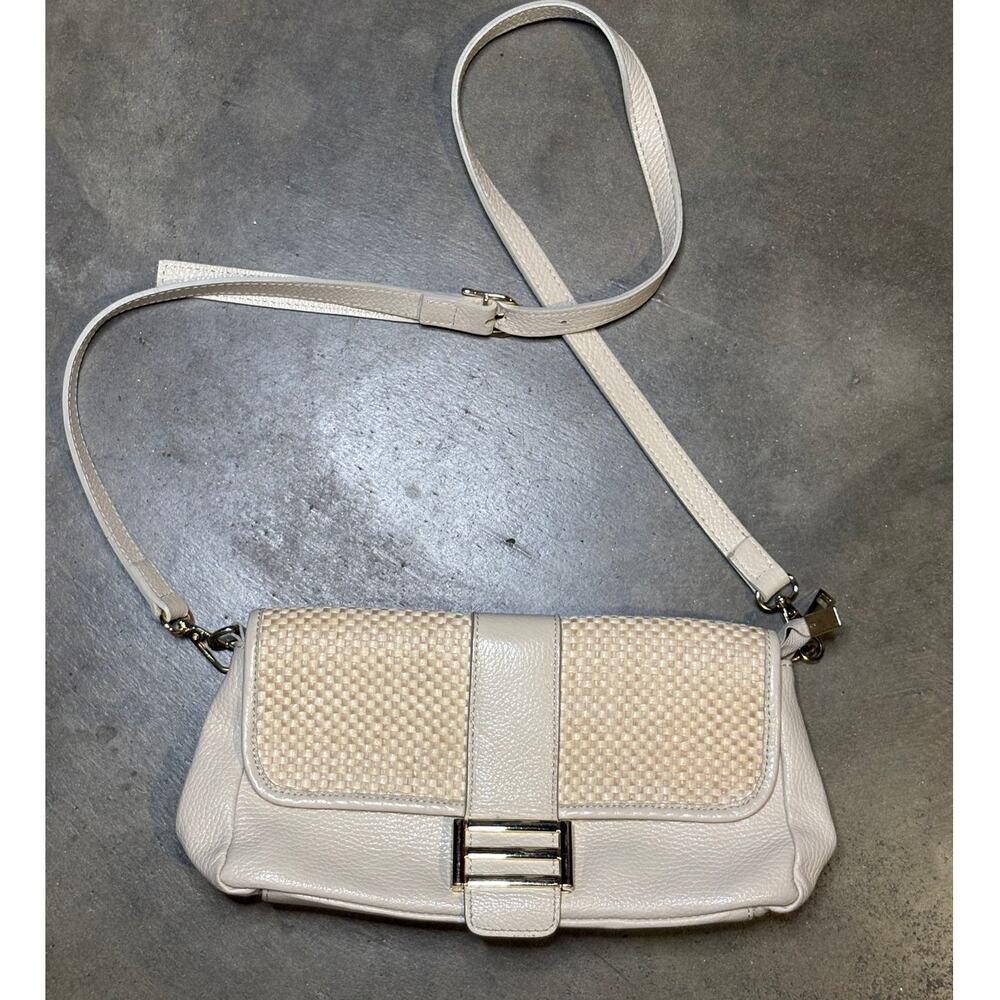 Divina Firenze Cream Colored Italian Crossbody Bag